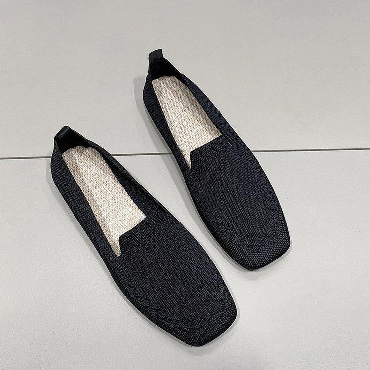 2024 Весна Новые сетчатые балетки Женские квадратные носки Повседневные лоферы Дышащие балетки Обувь для вождения Кроссовки Мокасины Женские балетки