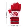 Knitted Snowflake Winter Knitted Gloves Thickened Skiing Gloves Full Finger Mittens  Winter