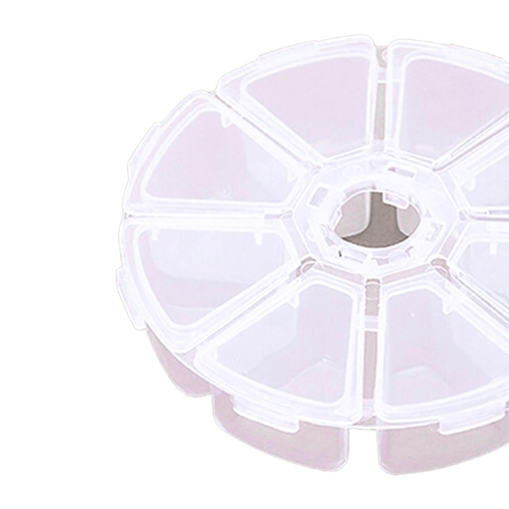 Круглый медиатор для гитары, ювелирный рыболовный футляр для хранения, аптечка, 8 контейнеров для сеток