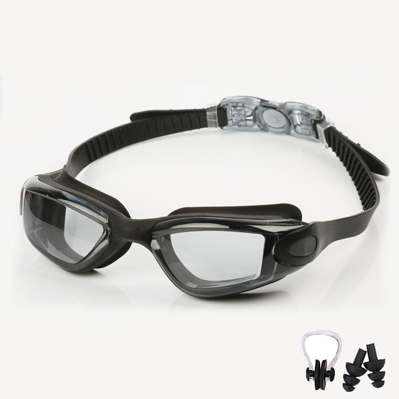 Профессиональные очки для плавания, очки для плавания с берушами, зажим для носа, гальванический водонепроницаемый силикон