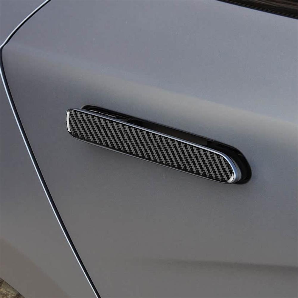 4pcs Carbon Fiber Car Door Handle Stickers For BYD Seal 22-25