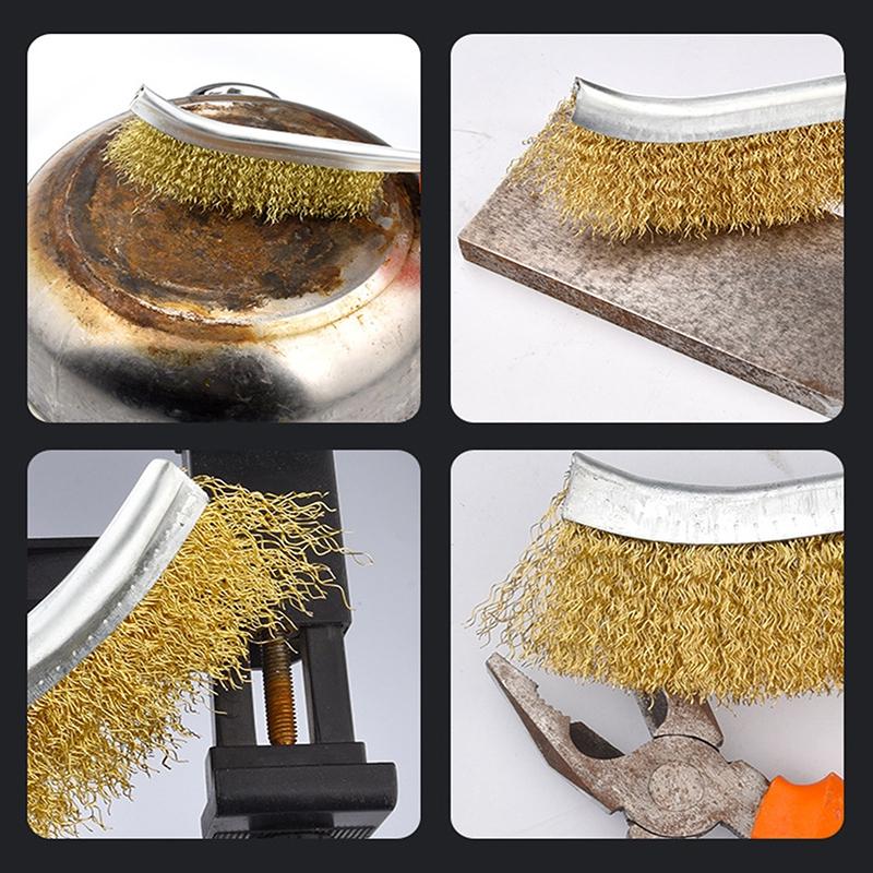 Щетка из стальной проволоки в форме ножа для чистки барбекю Щетка из нержавеющей стали для удаления ржавчины с меди Щетка из стальной проволоки