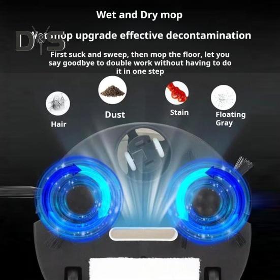 Подметающий робот-пылесос Ультратонкий дизайн Мощное всасывание Низкий уровень шума Работающий от аккумулятора пылесос