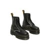 Dr. Martens Кожаные ботинки на шнуровке на платформе Audrick, белая строчка - черные женские кроссовки 27810001
