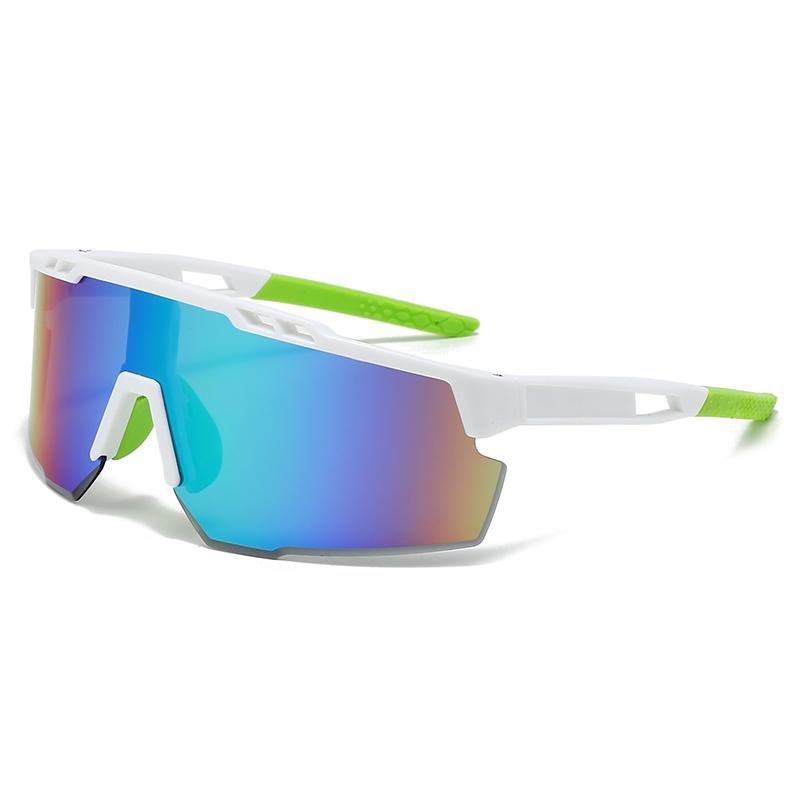 New Outdoor Fashion Riding Windproof Glasses With Large Frame Integrated Uv Protection Sports Sunglasses 3254