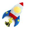 Rocket Shaped Squeaky Dog Toy Built in Squeaker Dog Plush Toy Dog Rope Toy  Interactive Play