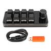 Mini 8 Key Keypad with Knob Customizable Programme Hot Swappable Blue Switch Keyboard Cable