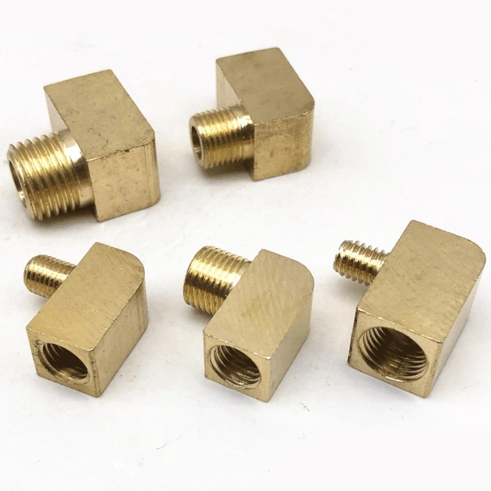M6 M8 M10 1/8" BSP Мужской Женский Угольник 90 Градусов Блок Латунный Трубный Фитинг Соединитель Для Компрессионного Фитинга Масляная Смазка