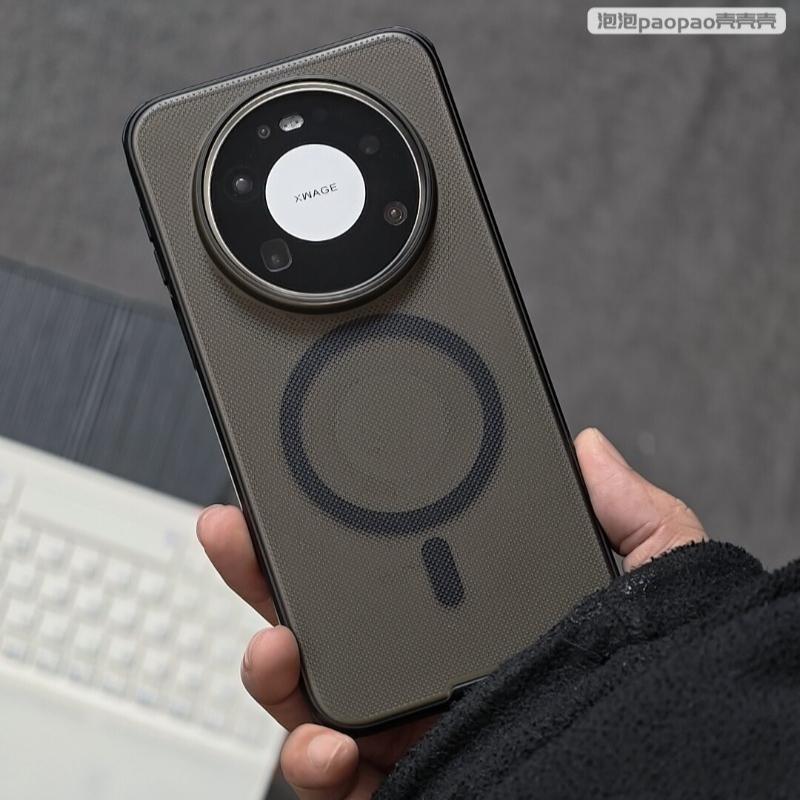 Магнитный Чехол Для Huawei Mate 80 Pro Чехол Простой Для MagSafe Стереоскопическая Зернистая Текстура Матовый Прозрачный Чехол Ударопрочный