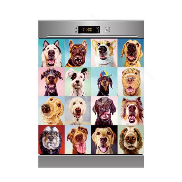 Наклейки на стену с солнечными цветами, чтобы покрыть холодильник, сельскую кухню, холодильник, пляжную ракушку, черную кошку, посудомоечную машину, виниловые 3D настенные фрески для дома