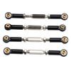 4 шт. Тяги развала для радиоуправляемой машины, черные, из алюминиевого сплава, снижают вибрацию, прочные, изысканные, 110 тяг развала