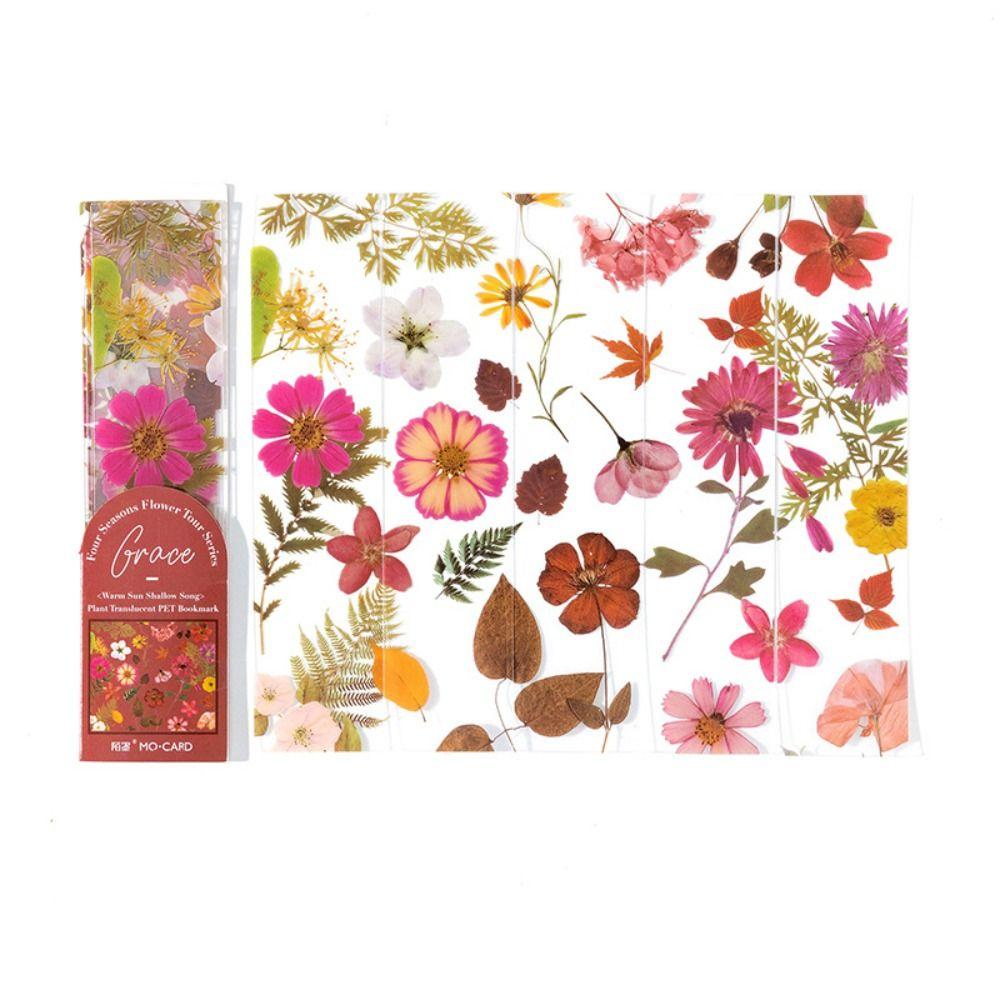 5 шт., полупрозрачные цветочные закладки серии «Путешествия», «Четыре сезона», маркер для страниц книги, отметки для чтения книг