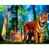 Cross Stitch Kit DIY Diamond Embroidery Forest Tiger Full Round Diamond Painting Mosaic Home Decor