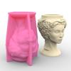 Large Snake Lady Head Gypsum Silicone Molds Storage Box Mold for Making Succulent Plant  Flower  Candle Holder