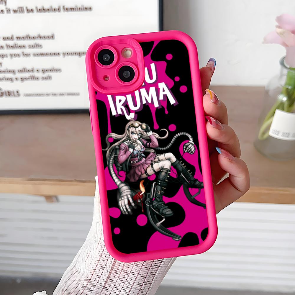 Чехол для телефона Danganronpa Миу Ирума для iPhone 17 16 15 14 13 12 11 Air Pro Max Plus Красный Мягкий ТПУ Ударопрочный Чехол