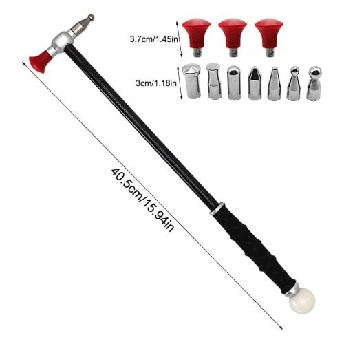 Dent Repair Hammer, Body Hammer | 11-Piece Car Body Repair Hammer, Dent Removal Hammer, Car Dent Repair Tool with Long Handle for Leather and Furnitur