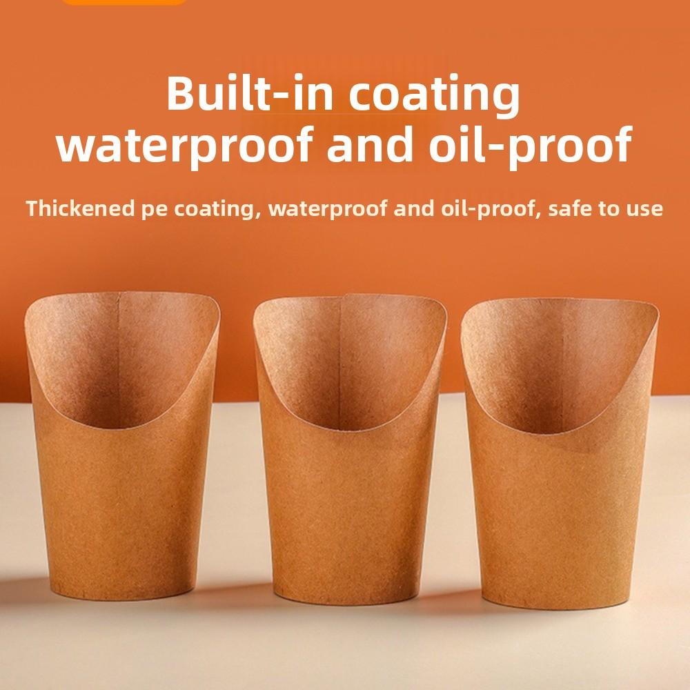 50PCS Thickened Egg Waffle Paper Cup Water Proof Take-out Snack Boxes Kitchen Use