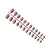 24 Pieces Solid Small Round Head Coffin False Nails French Style DIY Artificial Exquisite Personality Acrylic Nail