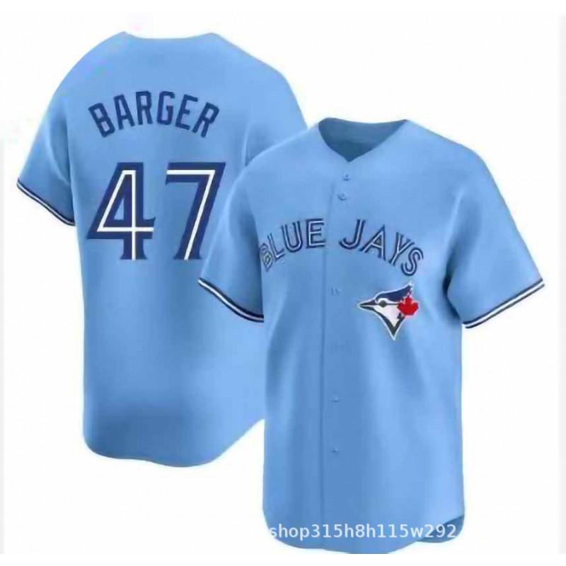 Mens Embroidered MLB Toronto Blue Jays Baseball Jersey Sportswear Loose Fit Cotton Blend Tee Fans