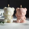 Силиконовая форма для свечей 'Мишка с бантом', 3D, милое животное, для мыла, гипса, смолы, DIY, для выпечки льда, шоколада, торта