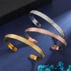 Ethnic Style Cuff Bangles Simple Stainless Steel Carve Bangle