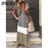 JPNTKY Women's Fashion Summer Spring Short Sleeve V-Neck Casual Dresses