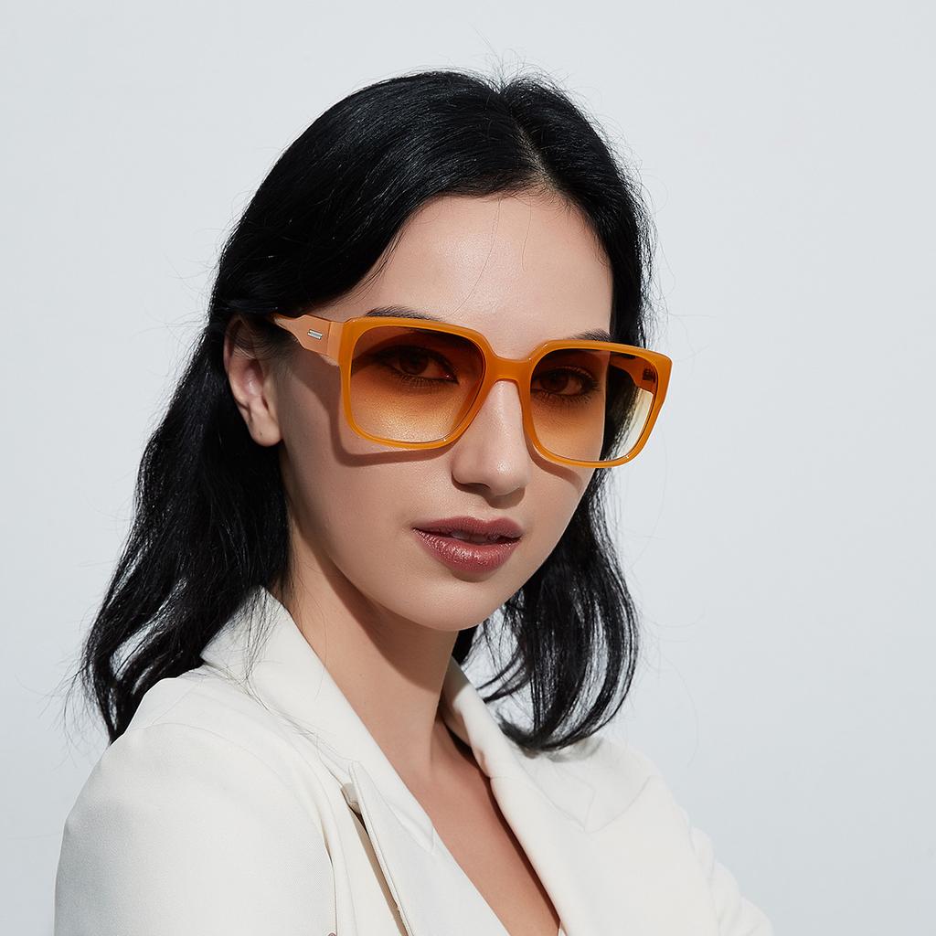 Очки 95161 Квадратные Большая оправа Мутная вода Оправа Под панцирь черепахи Ретро Солнцезащитные очки Женские Солнцезащитные очки Мужские