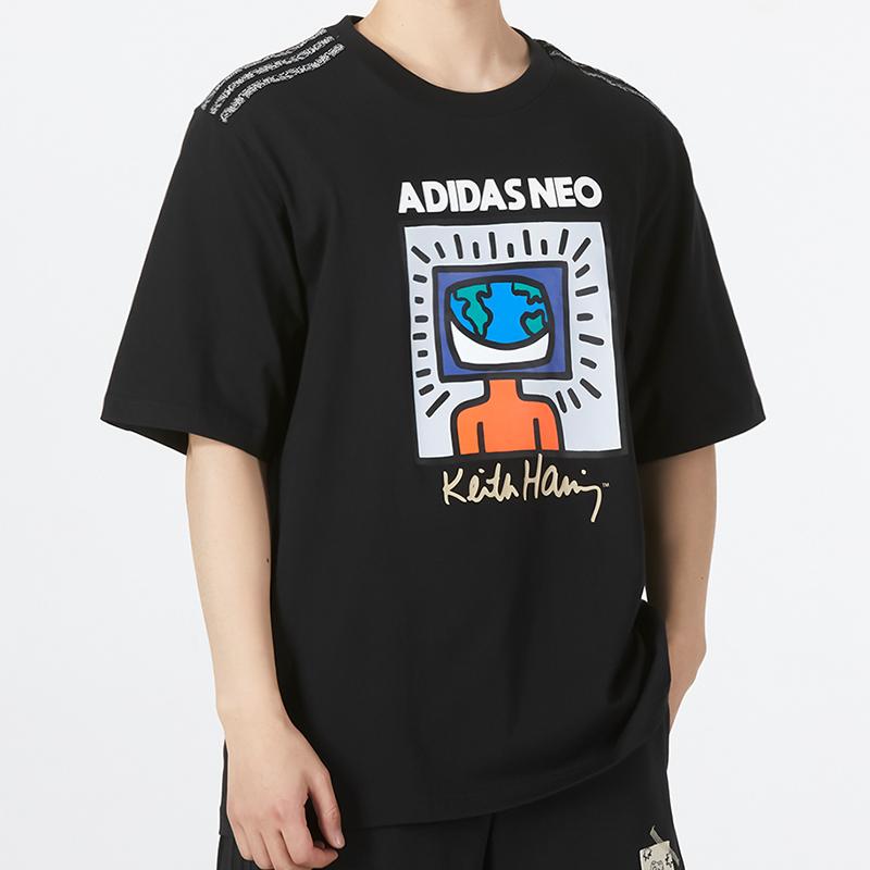 adidas Мужская футболка Neo с рукавами-реглан Черная HD7267