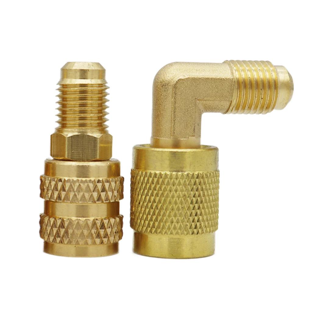 100% Латунный Коррозионностойкий Адаптер R410A 5/16" SAE Папа к 1/4" SAE Папа Раструбный для Кондиционера ОВК