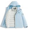 Men Women 3-in-1 Waterproof Windproof Hiking Jacket With Removable Fleece Liner Outdoor Trekking Camping Winter Fall