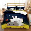 Cartoon Cute Bear Microfibre Bedding Sets,Children'sBirthday Gift with Zip Room Decor Teenagers Adult 3-Piece  Duvet Cover