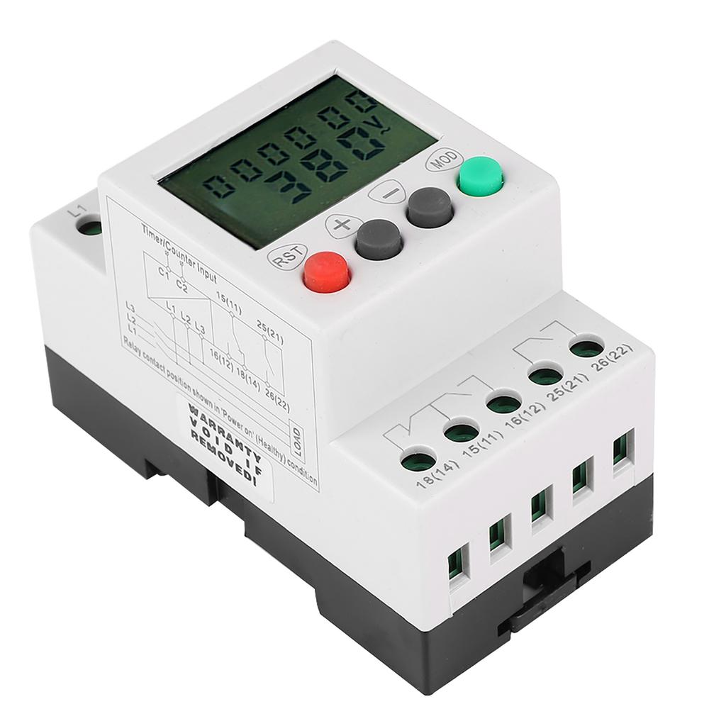 JFY 5 1 Over Under Voltage Phase Failure LCD Display Protector 3 Phase Voltage Monitor Relay