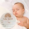 Commemorative Wooden Sign Natural Easy To Match Raised Texture Reused Versatile Gift No Burrs Birth Announcement Wooden Sign Newborn Bath Supply