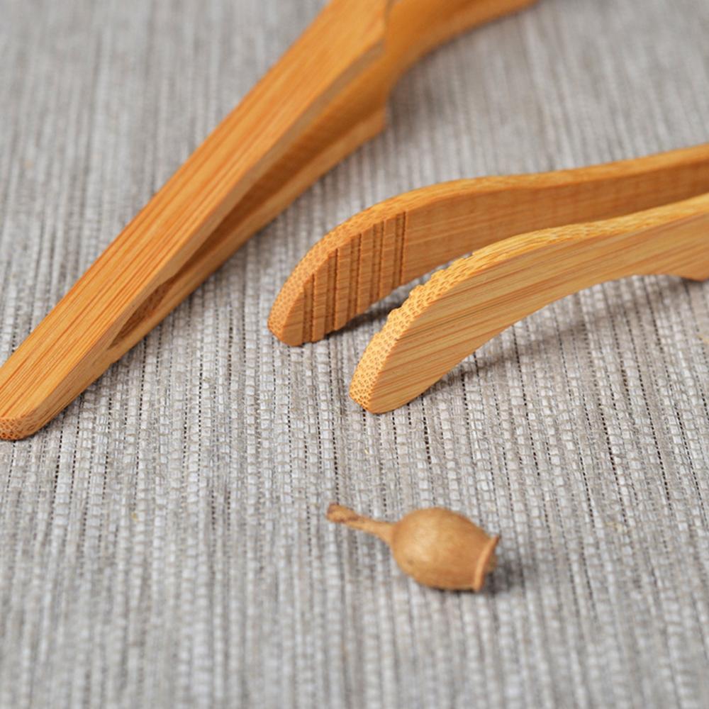 Fruits Bread Bamboo Kitchen Clamp Cooking Food Tongs Gripper Toast Clip Tea Tweezer