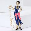 European Lady Temperament Alloy Enamel Girl Brooch Personality Versatile Women'S Cardigan Coat Corsage Ornament Pin