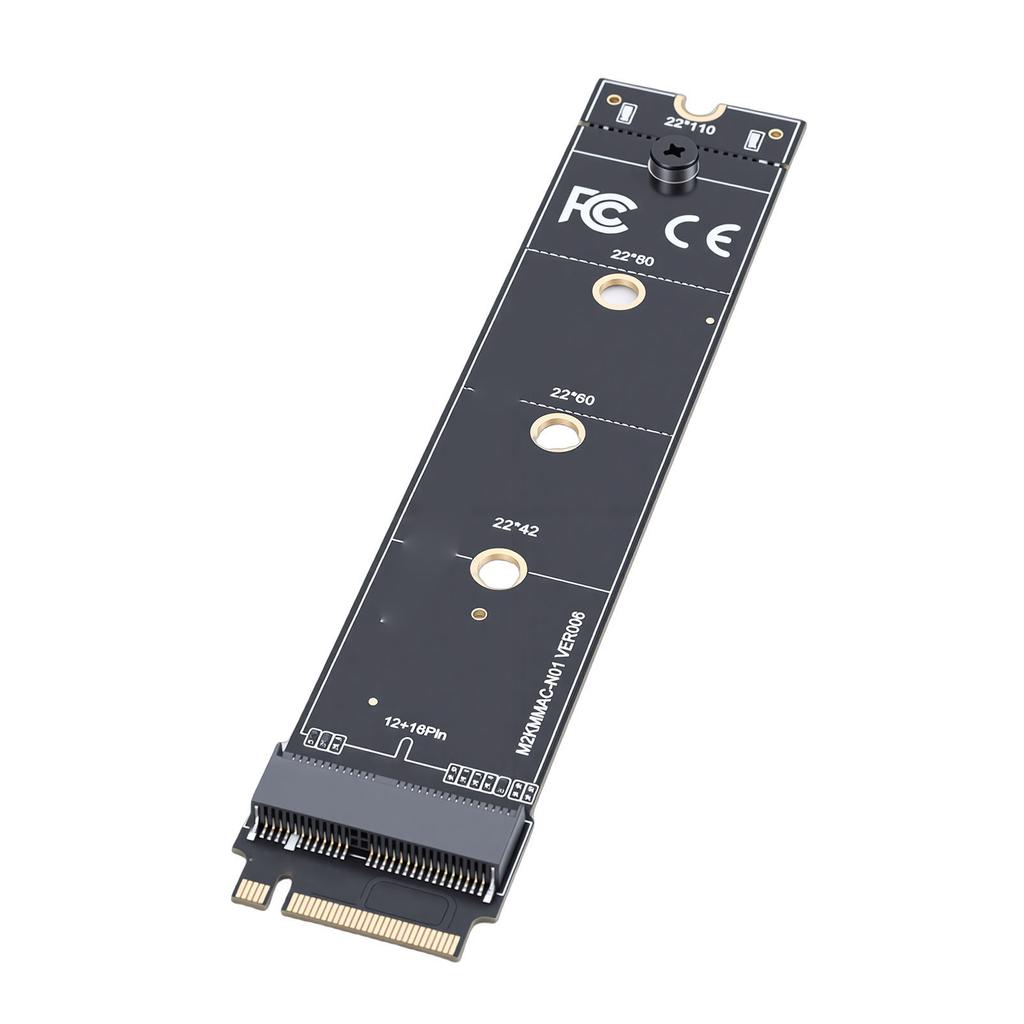 Адаптер-карта 12/16 Pin SSD на M.2 KEY M Замена для ноутбука OS X 2013-2017 PCIe 4.0 Высокоскоростная передача