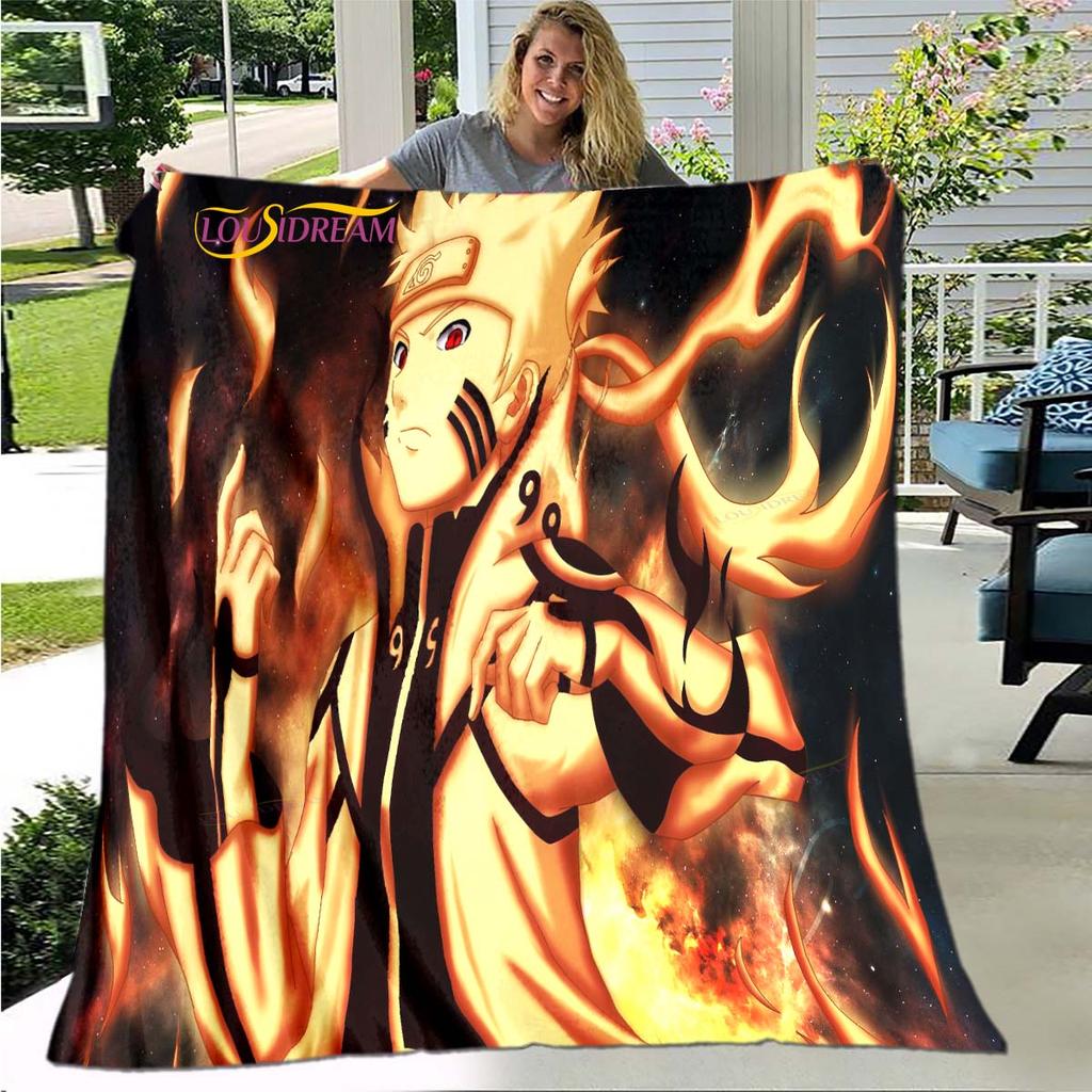 Super Clear 3D Naruto Bed Blanket Office Home Hiking Picnic Thick Quilt Fashionable Bedspread Flannel Blanket