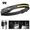 1Pcs Rechargeable Headlamp 230° Wide Beam LED Head Lamp with Motion Sensor Bright Headlight Waterproof Head Light Flashlight