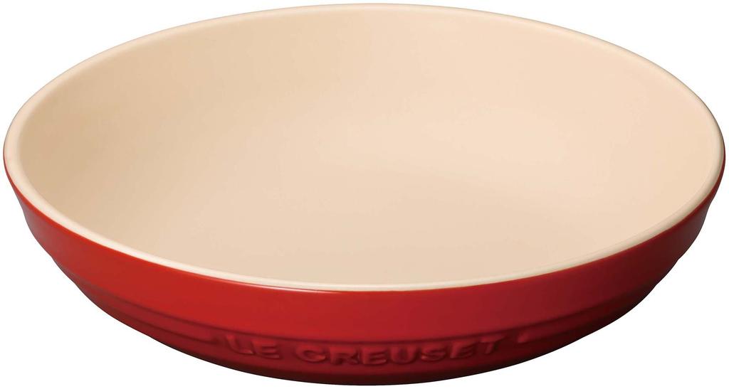 LE CREUSET Deep Round Dish, 20 Cm, Cherry Red, Heat and Cold Resistant, Microwave and Oven Safe [Official Japanese Product]