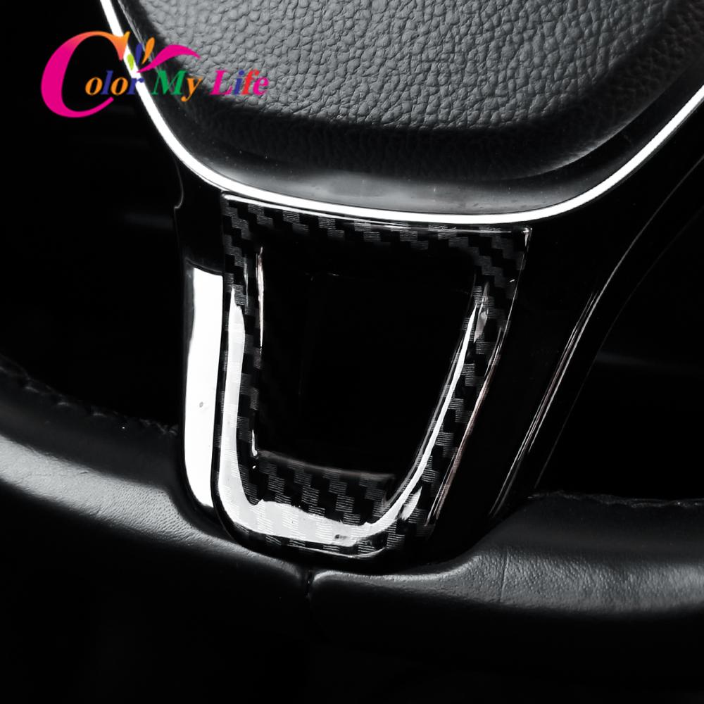 Наклейка на рулевое колесо автомобиля Color My Life ABS, декоративная накладка для Volkswagen VW Golf 7 MK7 7.5 2013 -