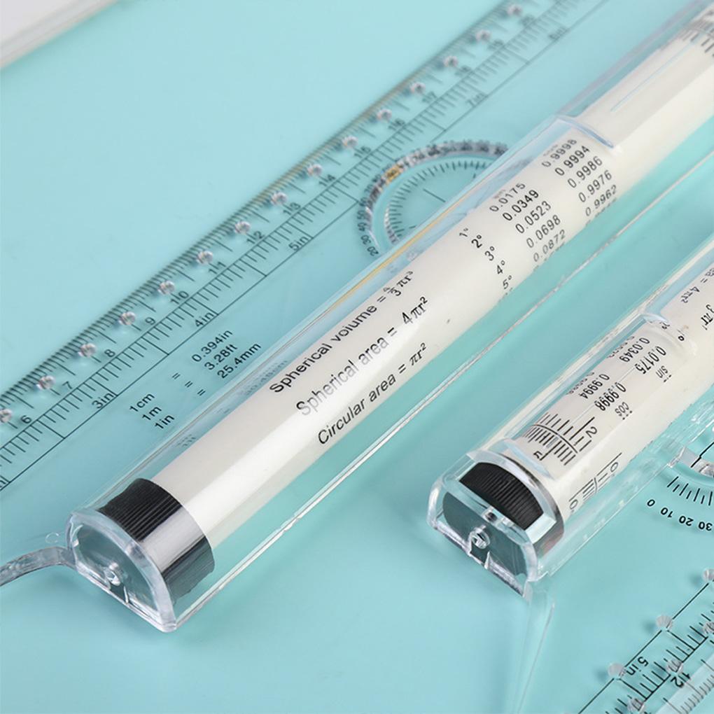 Прокатная параллельная линейка, универсальный многофункциональный легкий чертежный измерительный прозрачный вращающийся транспортир