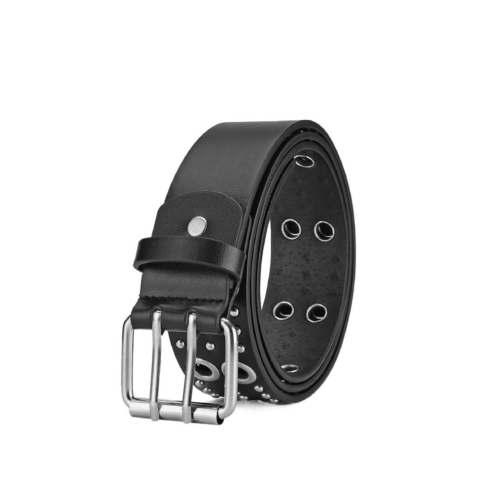 Dress For Women Personality Jeans Hip Hop PU Leather Belt Rivet Waistband Waist Strap Waist Belt
