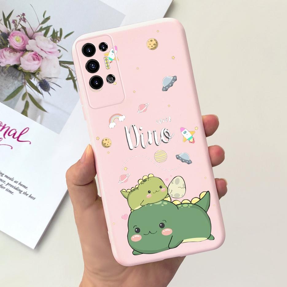 Чехол для Tecno Pova 2 LE7 LE7n Милый Мультяшный Динозавр Мягкий Силиконовый Чехол для Телефона Для Tecno Pova 2 Pova2 Задняя Крышка 6.9'' Сумки