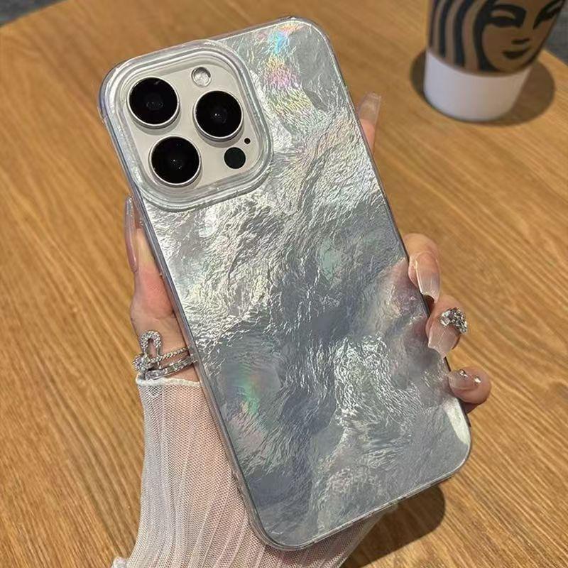 Кросс-бордерный чехол для iPhone с узором «Лед» для Apple 17 Pro Max/16/15/14 в однотонных цветах