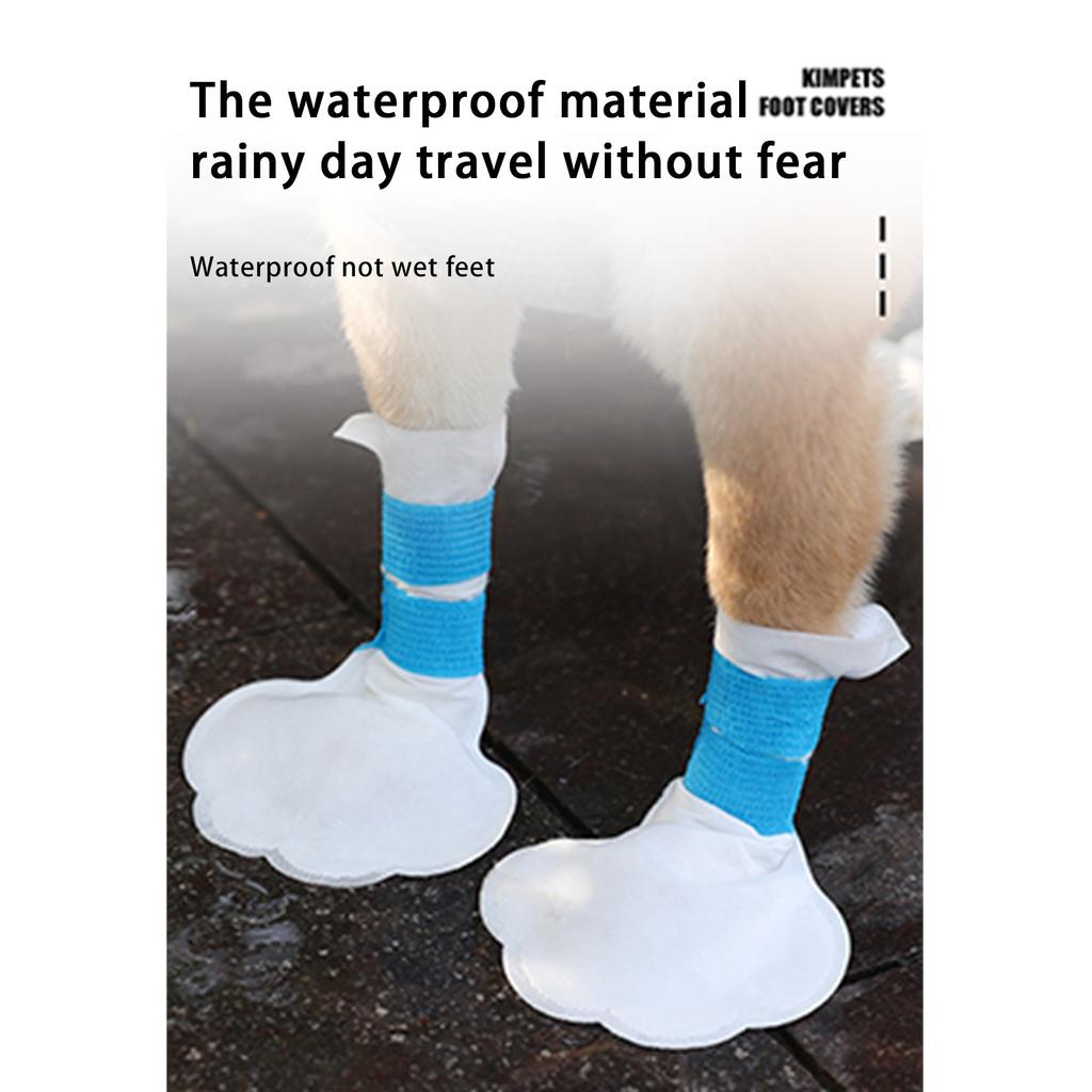 20 Disposable Pet Foot Boots For Real, Cats And Dogs Feet, Pet , Dog Supplies With Blue Bandage
