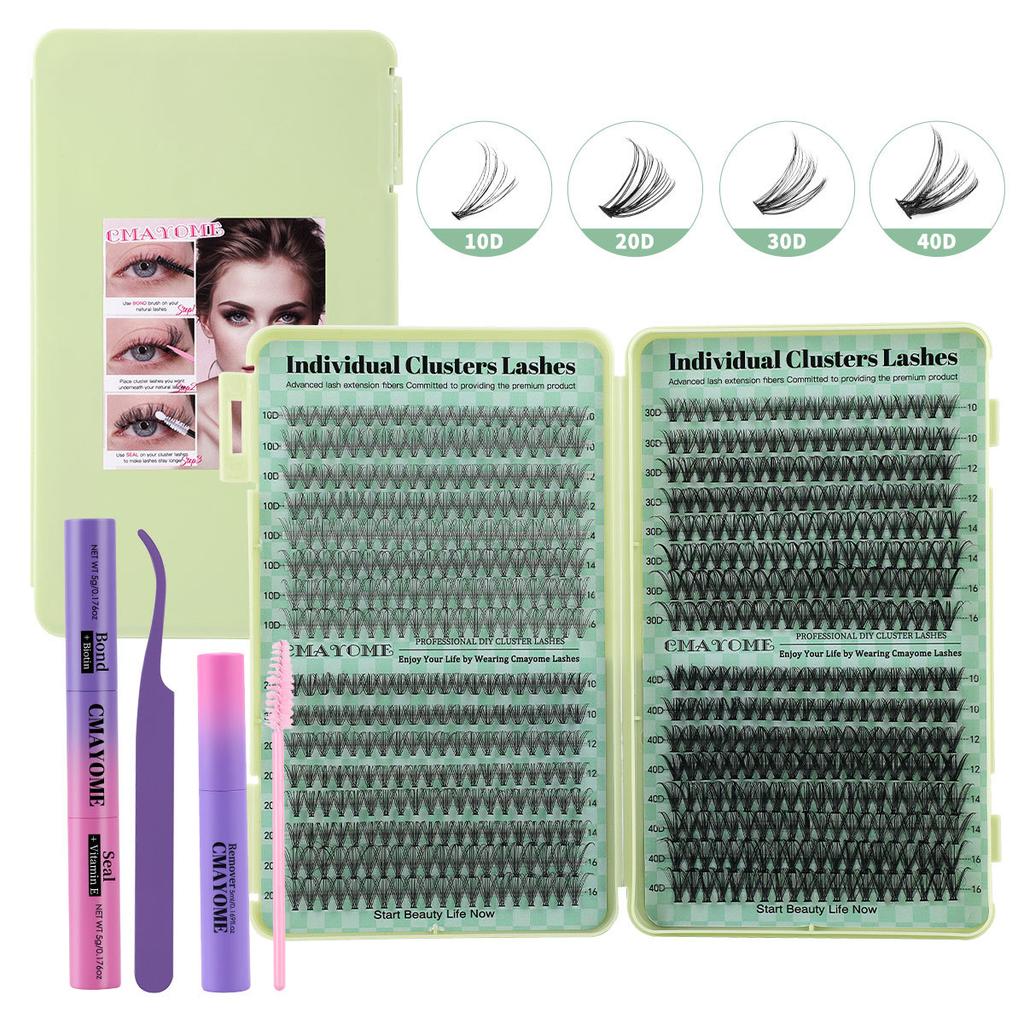 640 Tufts Diy Single Tufts Of False Eyelashes Natural Thick D-Song Segmented Grafting Eyelashes