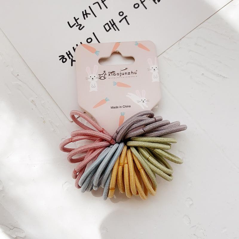 Cute Baby Rubber Bands Simple Hair Rope Set Children Accessories Girls Small Circle Elastic Hair Bands for Child