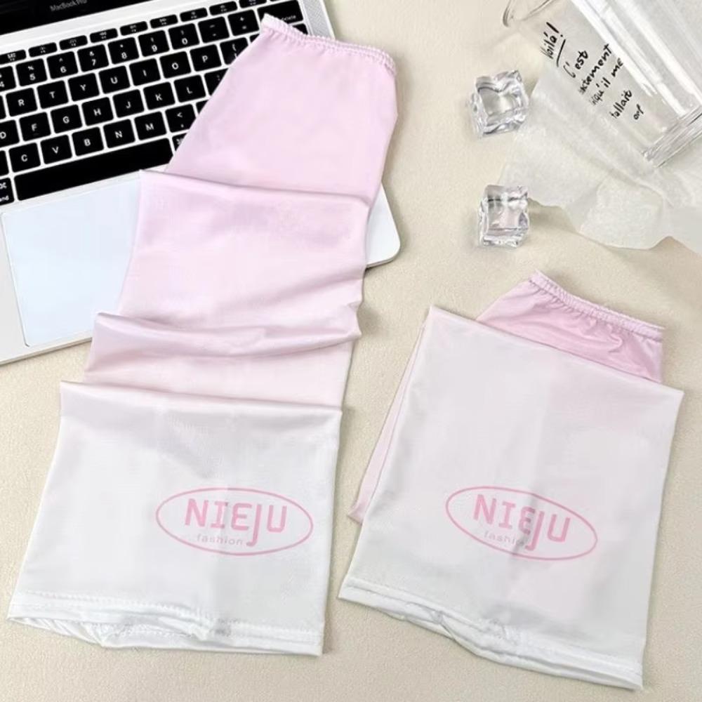 1pair Ice Silk Sun Protection Sleeve Gradient Color Ice Sleeve New Arm Sleeves Outdoor Sport