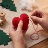 Christmas Countdown Activity Box 24 Days Handmade Sewing Kit, Felt Advent Calendar Festive Material Pack with Pre-Cut Craft Materials, DIY Tree