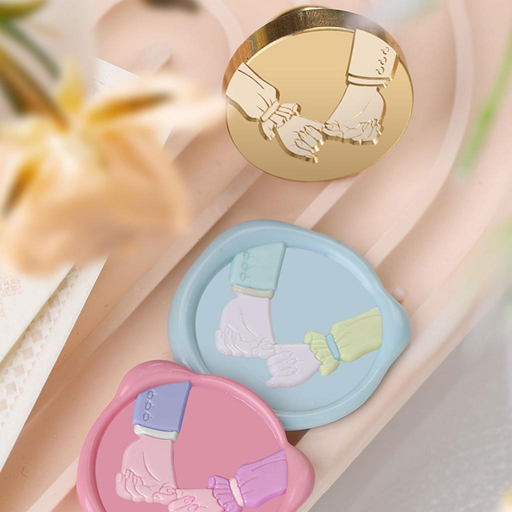 Wax Seal Stamp Head for Seal Envelope Invitation Scrapbooking Round Wax Seal Stamp Head Replacement Brass Stamp Head